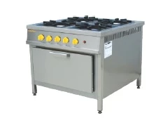 Ndustrio MGR-930 GAZLI KUZİNE, DÖRT AÇIK ATEŞ + 1 FIRIN