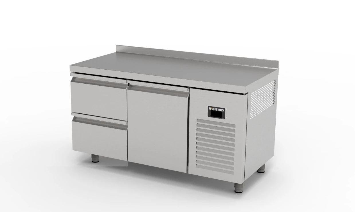 Ndustrio TPS-62-2D TEZGAH TİP 2 KAPILI SNACK BUZDOLABI- 2 ÇEKMECELİ + 1 KAPILI