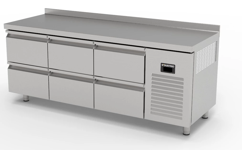Ndustrio TPS-63-6D TEZGAH TİP SNACK BUZDOLABI - 6 ÇEKMECELİ